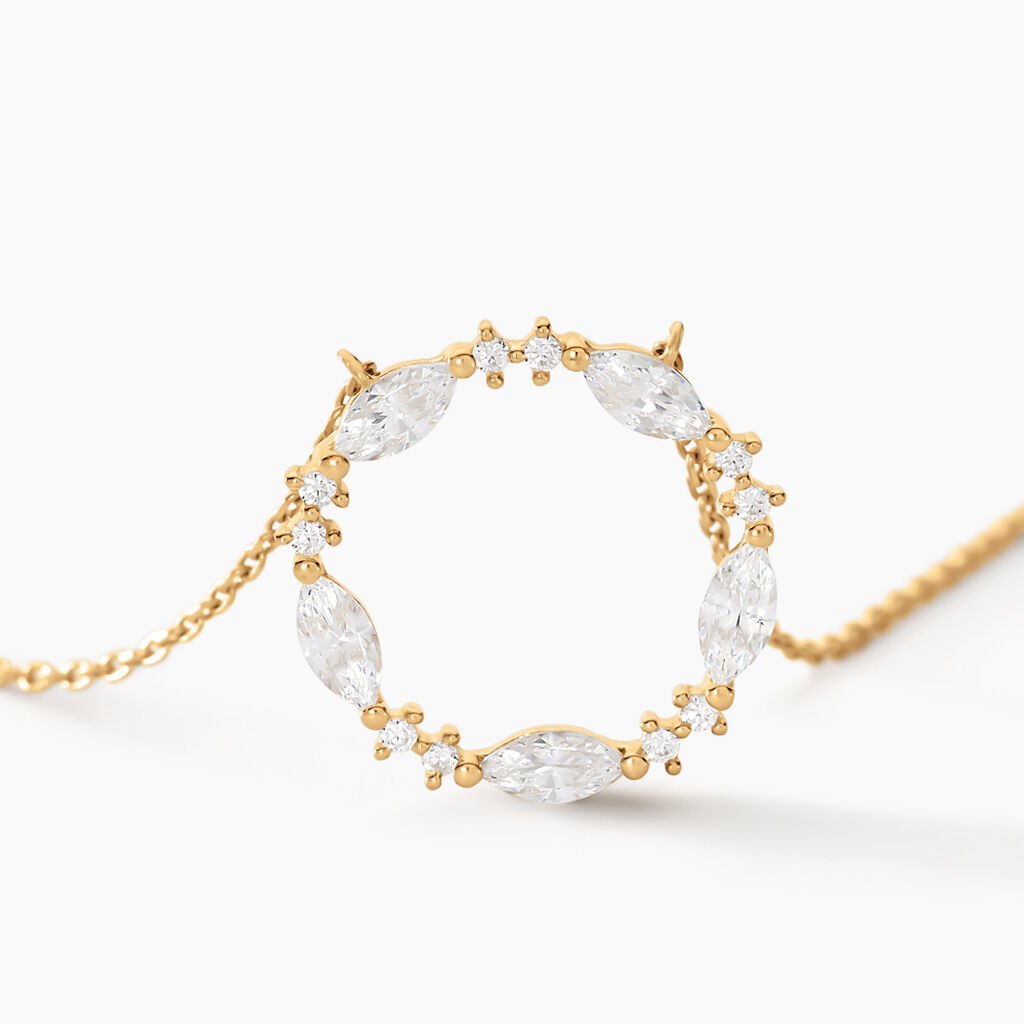 Collier Tiara Or Jaune Oxyde De Zirconium - Colliers Femme | Histoire d’Or
