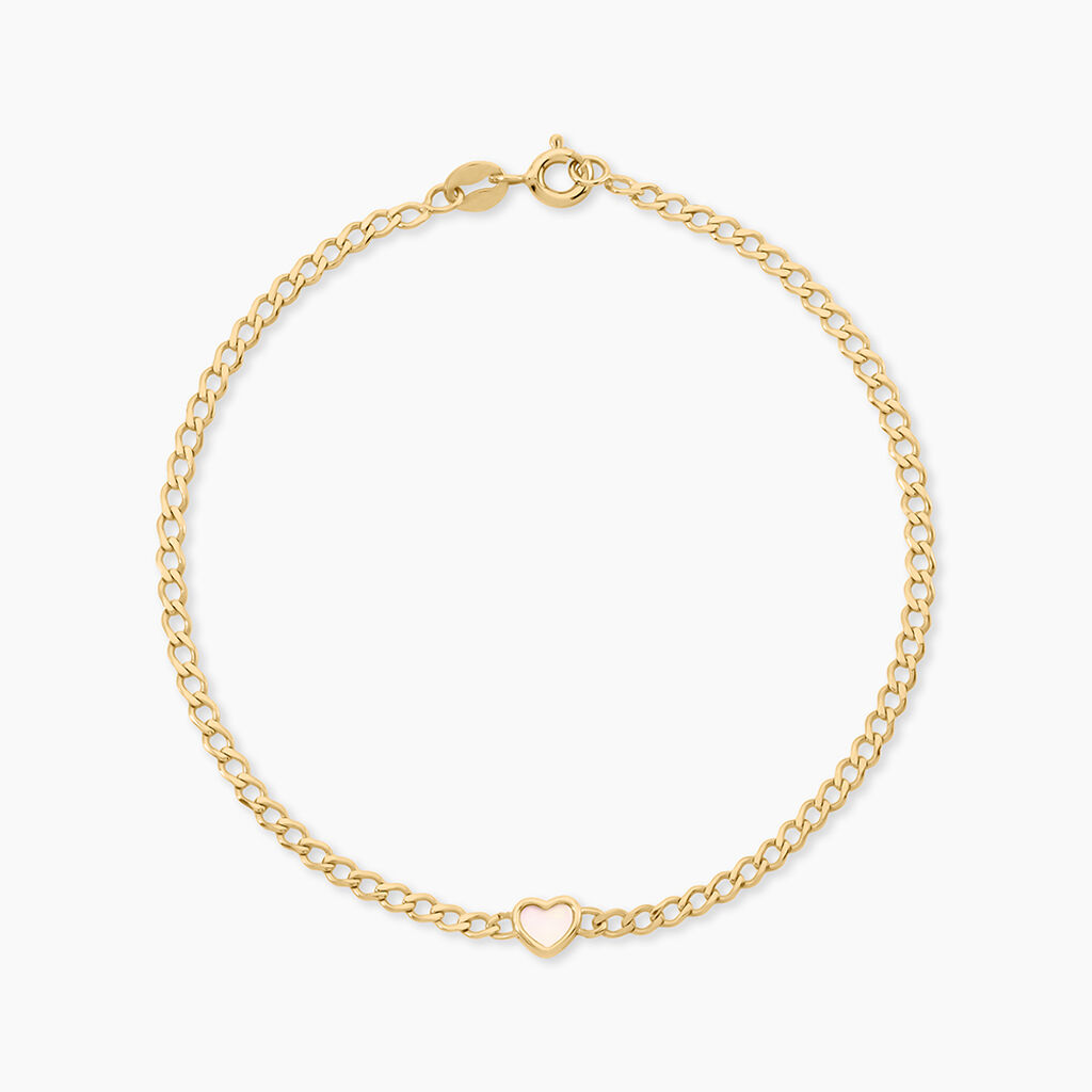 Bracelet Sweetheart Argent Dor&eacute; A L'Or 750/1000 Nacre - F&ecirc;te des m&egrave;res Femme | Histoire d&rsquo;Or