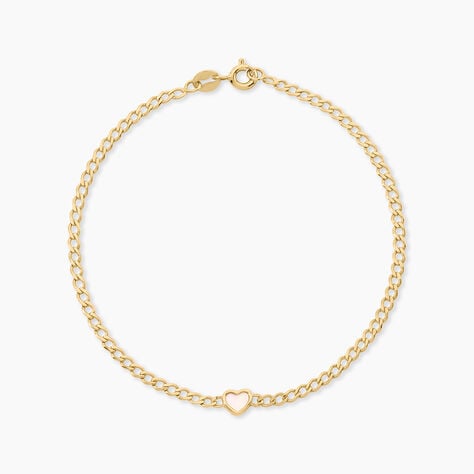 Bracelet Sweetheart Argent Dor&eacute; A L'Or 750/1000 Nacre - F&ecirc;te des m&egrave;res Femme | Histoire d&rsquo;Or