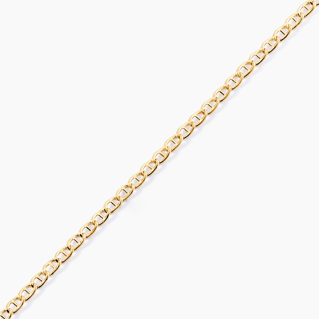 Collier Capucin Or Jaune Maille Marine Plate - Chaines Femme | Histoire d&rsquo;Or
