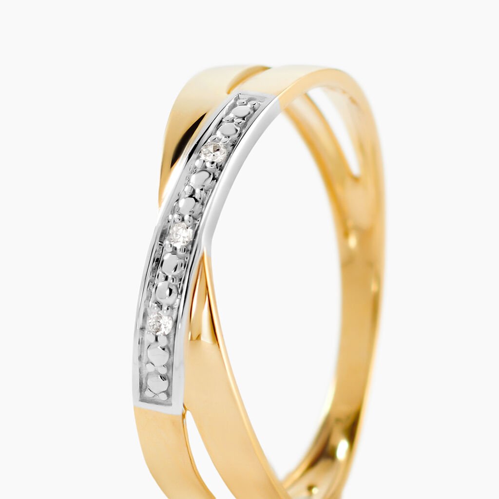 Bague Renda Or Jaune Diamant - Bagues avec pierre Femme | Histoire d&rsquo;Or