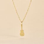 Pendentif Fatema Musique Guitare Or Jaune - Pendentifs Famille | Histoire d&rsquo;Or