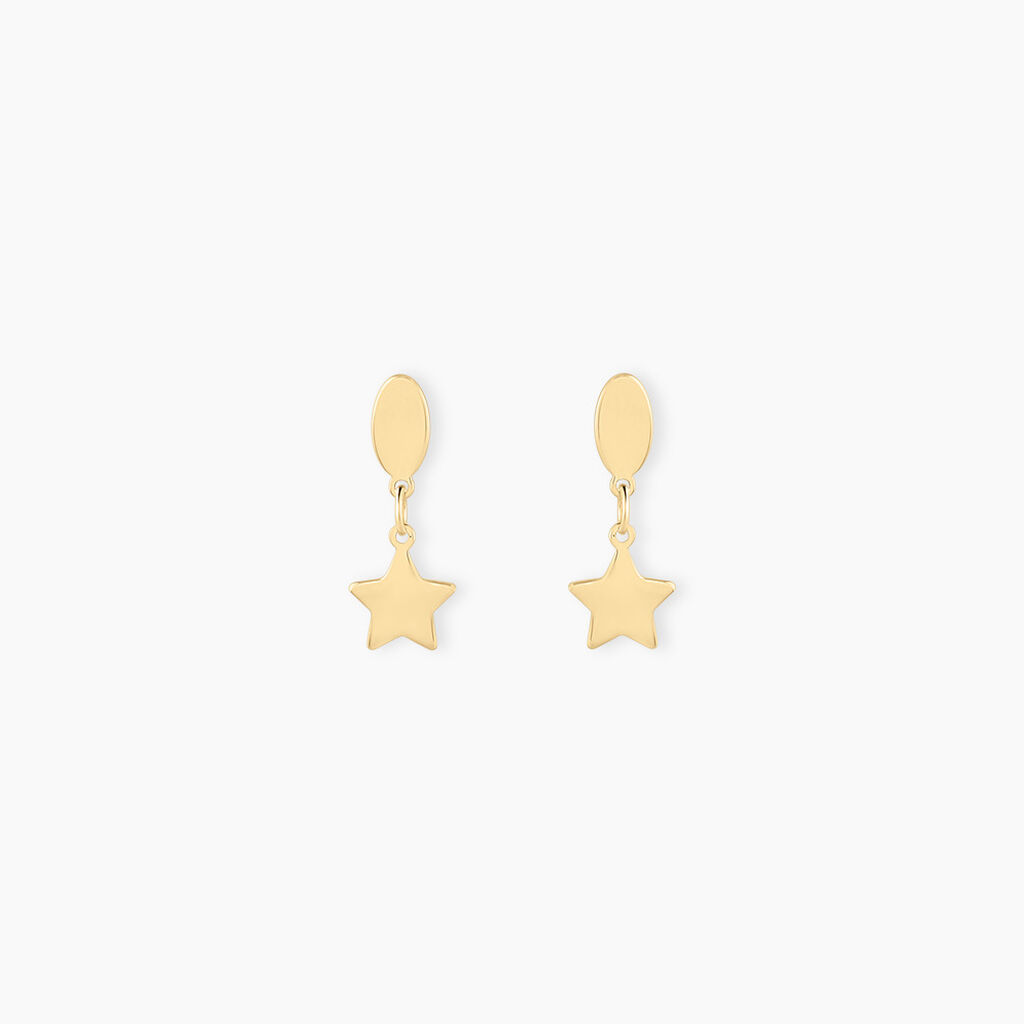 Boucles D'oreilles Pendantes Alphonsine Etoile Or Jaune - Boucles d'oreilles pendantes Femme | Histoire d’Or