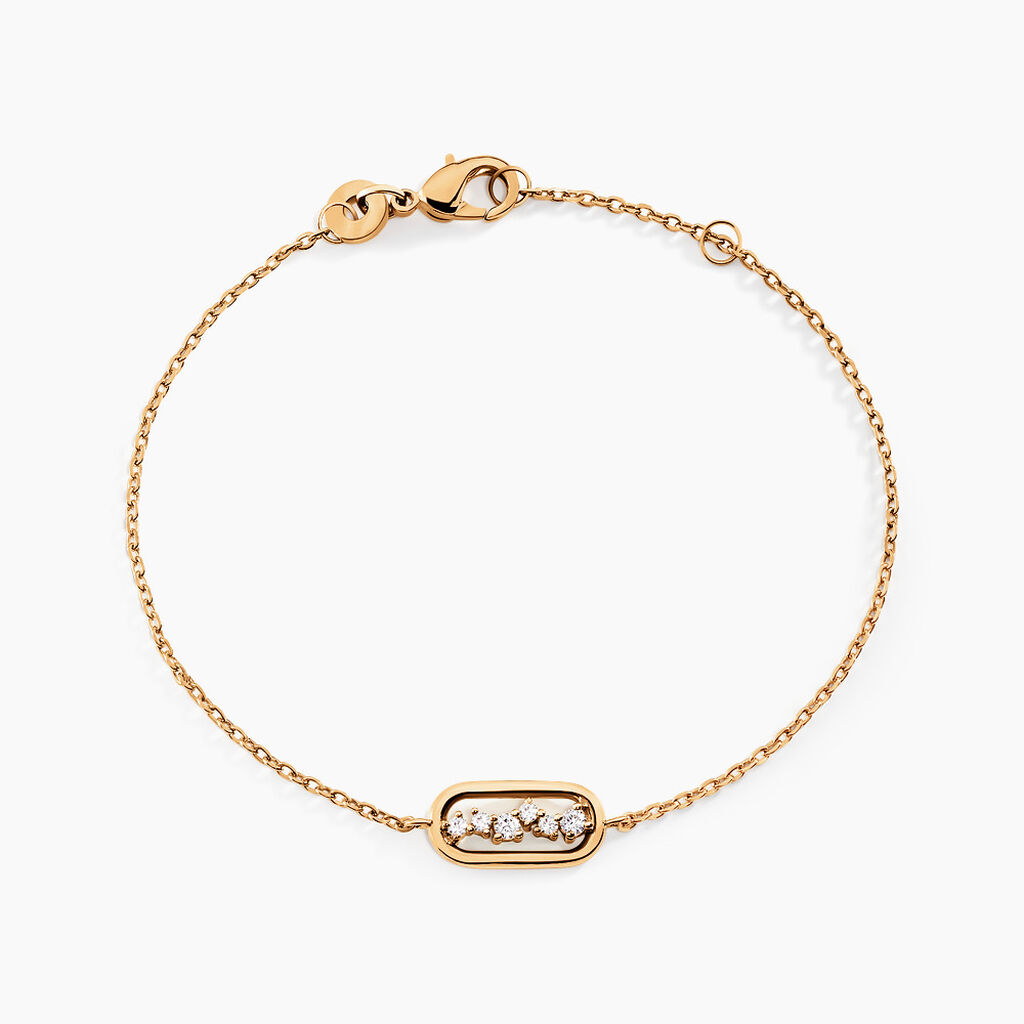 Bracelet Infinitude Plaqu&eacute; Or Dor&eacute; Oxyde De Zirconium - Bracelets Femme | Histoire d&rsquo;Or