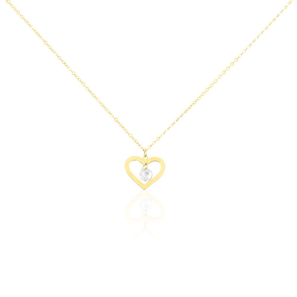 Collier Or Jaune Maximiliane Oxyde De Zirconium - Colliers Femme | Histoire d’Or