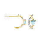 Cr&eacute;oles Clothilde Or Jaune Topaze Oxyde De Zirconium - Boucles d'oreilles cr&eacute;oles Femme | Histoire d&rsquo;Or