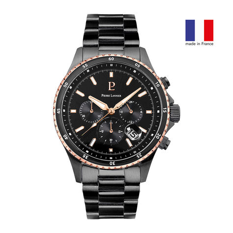 Montre Pierre Lannier Cronos Noir - Montres Homme | Histoire d’Or