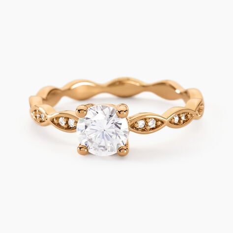 Bague Plaqu&eacute; Or Kurt Oxydes De Zirconium - Bagues solitaires Femme | Histoire d&rsquo;Or