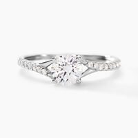 Bague Evita Or Blanc Oxyde De Zirconium