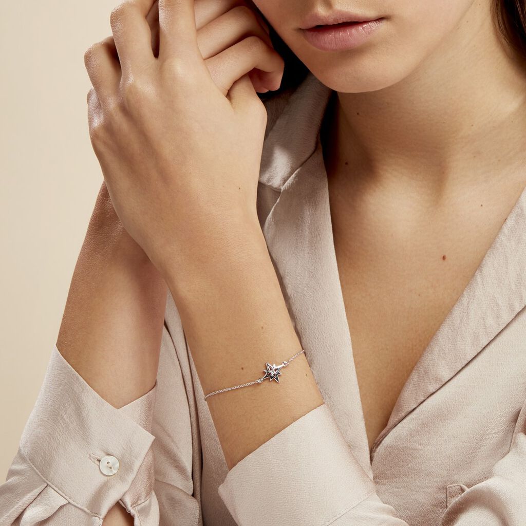 Bracelet Beverlie Argent Blanc Oxyde De Zirconium - Bracelets Femme | Histoire d’Or