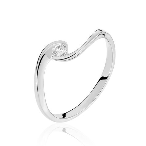 Bague Solitaire Vrille Or Blanc Diamant - Bagues solitaires Femme | Histoire d’Or