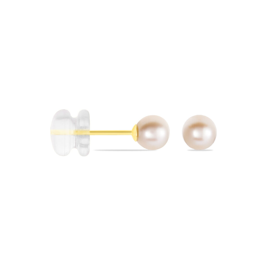 Boucles D'oreilles Suki Or Jaune Perle De Culture - Clous d'oreilles Femme | Histoire d’Or
