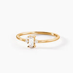 Bague Valentyne Plaque Or Jaune Oxyde De Zirconium - Bagues solitaires Femme | Histoire d&rsquo;Or