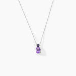Collier Yrene Or Blanc Amethyste - Colliers Femme | Histoire d&rsquo;Or