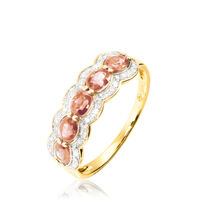 Bague Margaux Or Jaune Morganite Et Diamant