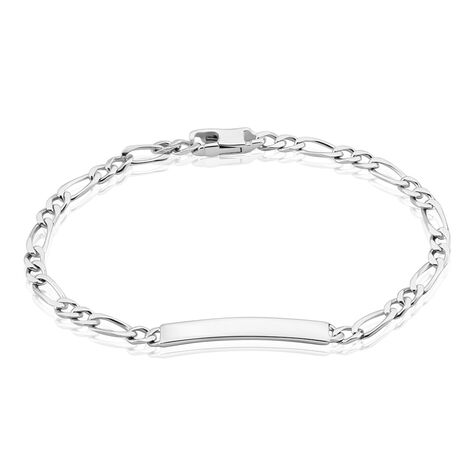 Bracelet Identité Argent Blanc Vila - Gourmettes Homme | Histoire d’Or