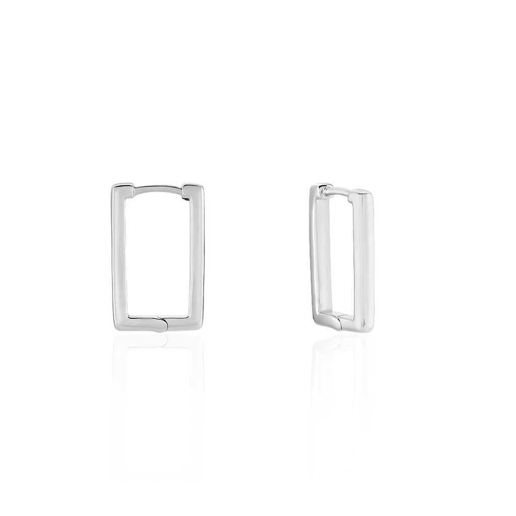 Créoles Keiko Argent Blanc