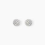 Boucles D'oreilles Puces Teani Or Blanc Diamant - Clous d'oreilles Femme | Histoire d&rsquo;Or