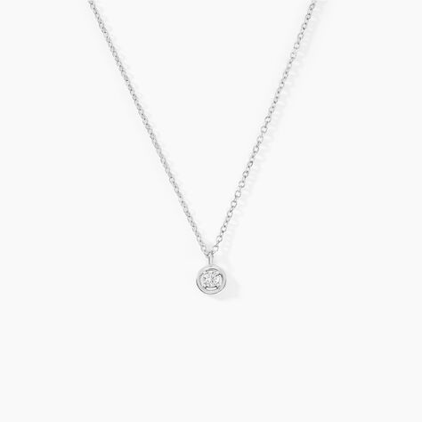 Collier Argent Laureto Oxydes De Zirconium - Colliers fantaisie Femme | Histoire d’Or