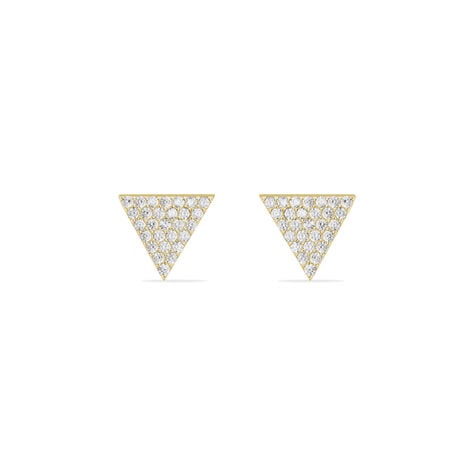Boucles D'oreilles Courtney Plaqué Or Jaune Oxydes De Zirconium - Boucles d'oreilles fantaisie Femme | Histoire d’Or