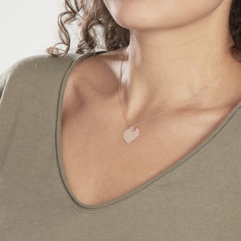 Pendentif Sirona Coeur Gravable Or Rose - Cadeaux de naissance Femme | Histoire d’Or