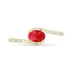 Bague Loriane Or Jaune Rubis Et Diamant - Bagues solitaires Femme | Histoire d&rsquo;Or