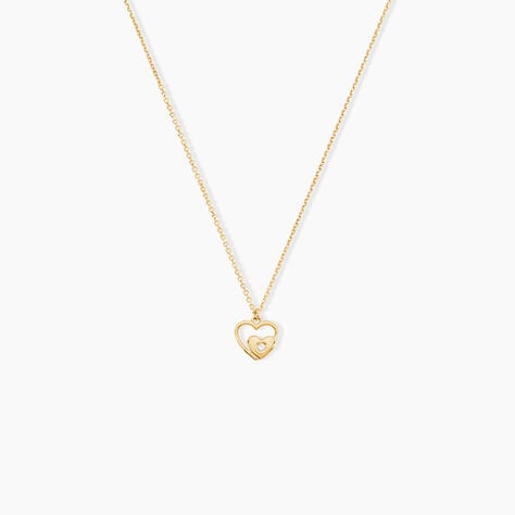 Collier Terentille Coeur Or Jaune Oxyde De Zirconium - Colliers Enfant | Histoire d&rsquo;Or