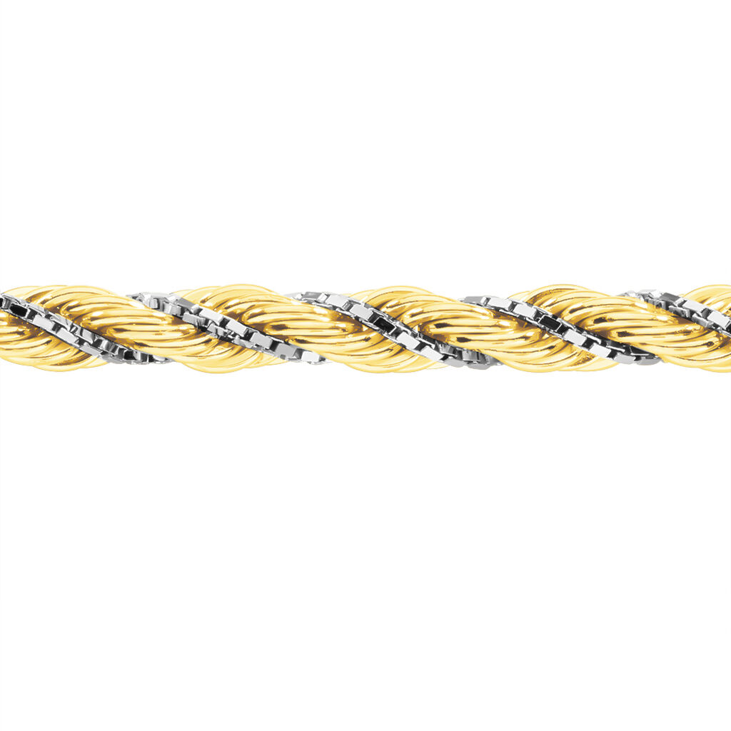 Collier Jerry Maille Corde Et Venitienne Or Bicolore - Chaines Femme | Histoire d’Or