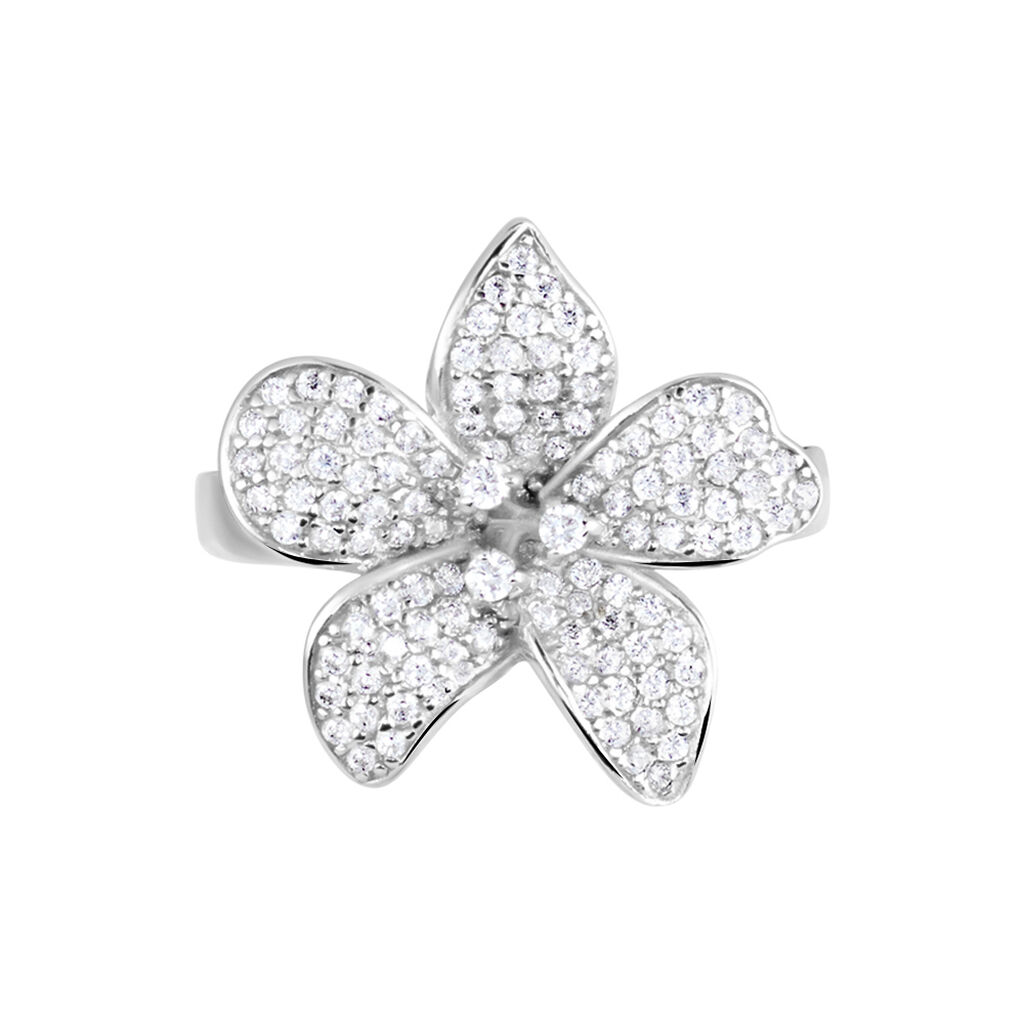 Bague Argent Blanc Catherine Oxydes De Zirconium - Bagues avec pierre Femme | Histoire d’Or