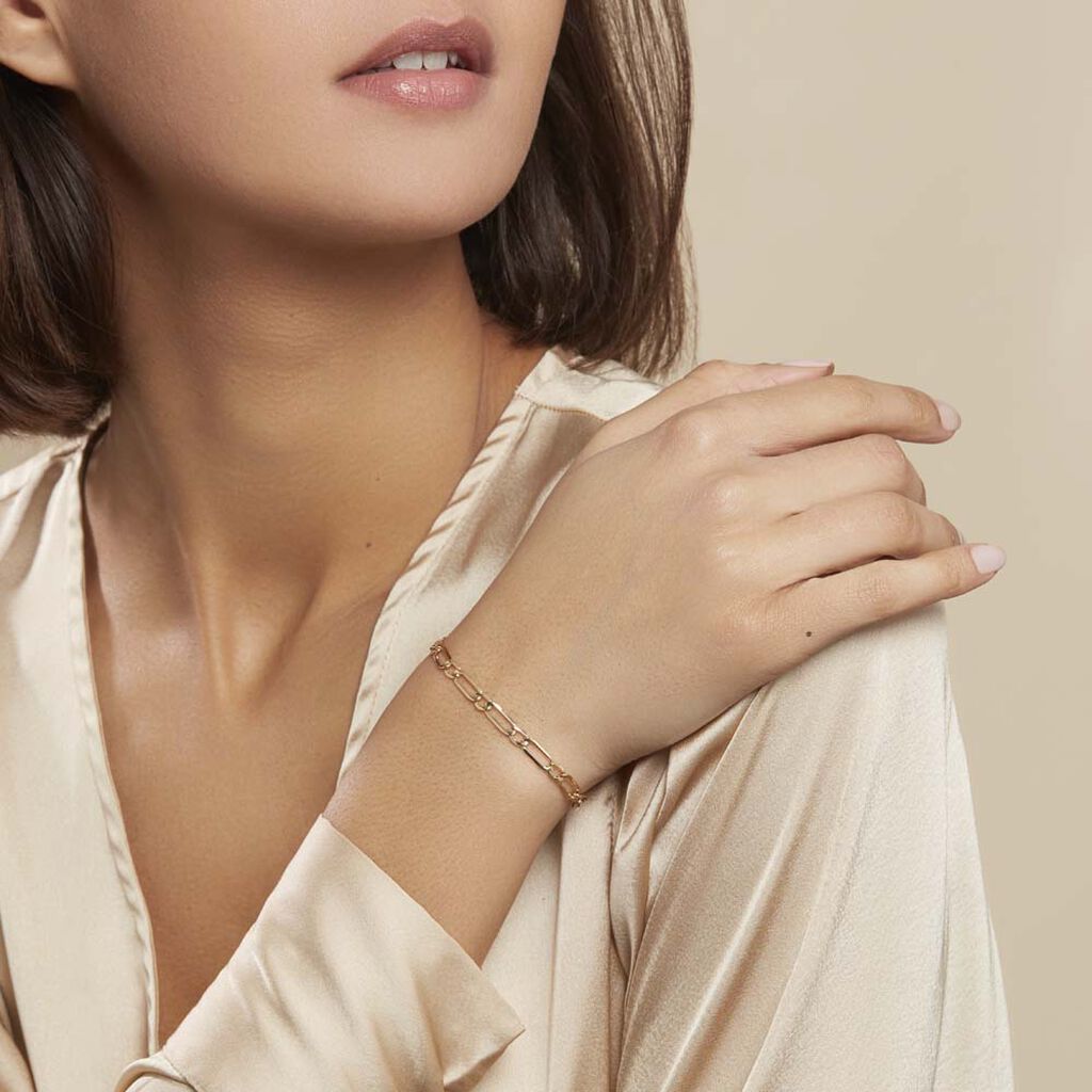 Bracelet Ophelio Maille Alternee 1/1 Or Jaune - Bracelets chaîne Femme | Histoire d’Or