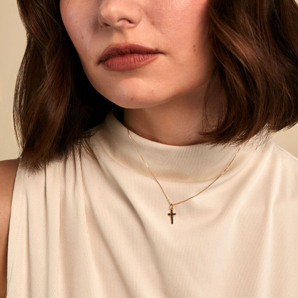 Pendentif Or Jaune Saphir - Pendentifs Communion Femme | Histoire d&rsquo;Or