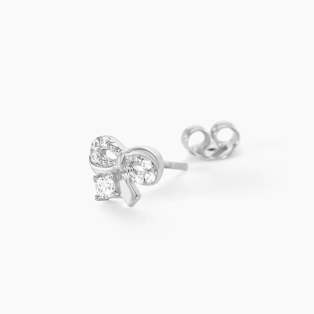 Boucles D'oreilles Puces Suna Argent Blanc Oxyde De Zirconium - Nouveautés Femme | Histoire d’Or
