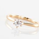 Bague Solitaire Athena Or Jaune Diamant - Bagues solitaires Femme | Histoire d&rsquo;Or