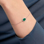 Bracelet Margot Argent Blanc Malachite Oxyde De Zirconium - F&ecirc;te des m&egrave;res Femme | Histoire d&rsquo;Or