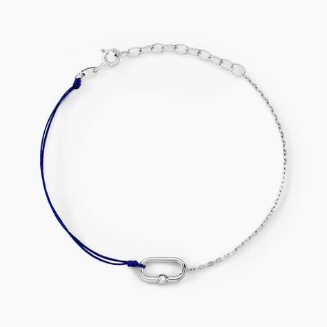 Bracelet Infini Pop Argent Blanc Oxyde De Zirconium - Bracelets cordon Femme | Histoire d&rsquo;Or