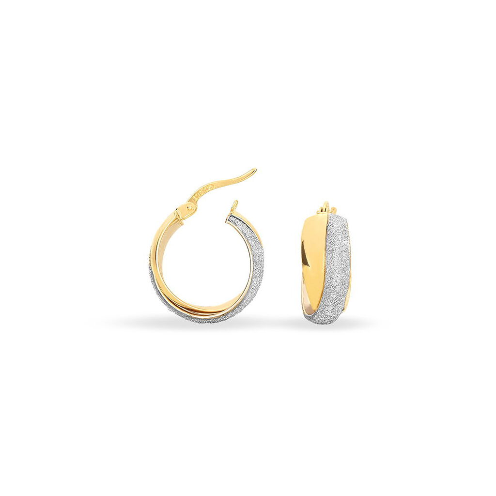 Créoles Lolly Or Bicolore - Boucles d'oreilles créoles Femme | Histoire d’Or