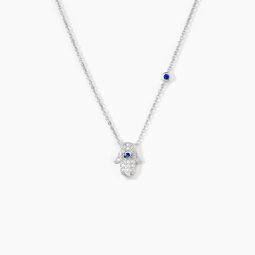 Collier Symbolique Argent Blanc Oxyde De Zirconium - Colliers fantaisie Femme | Histoire d’Or