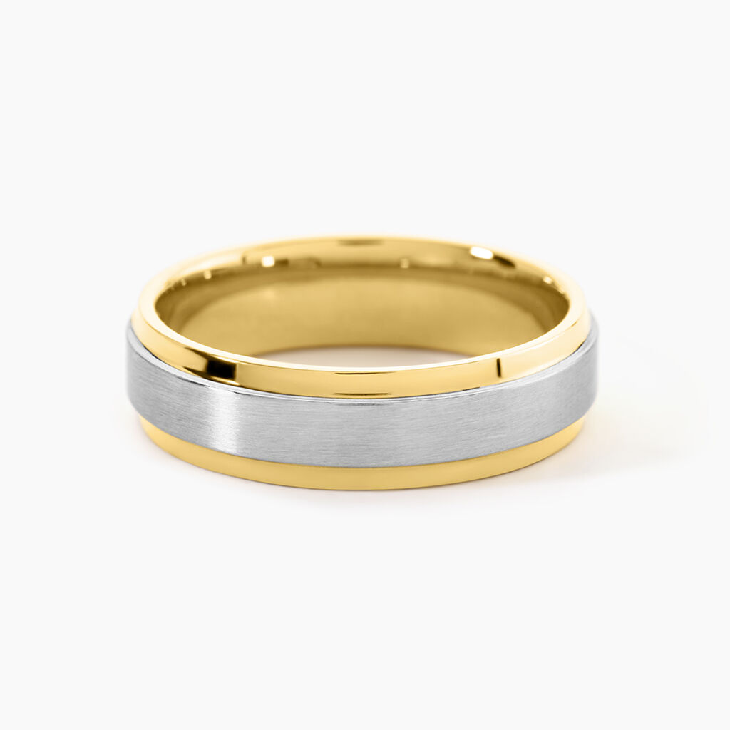 Bague Two Toned Acier Bicolore - Bagues fantaisie Homme | Histoire d&rsquo;Or