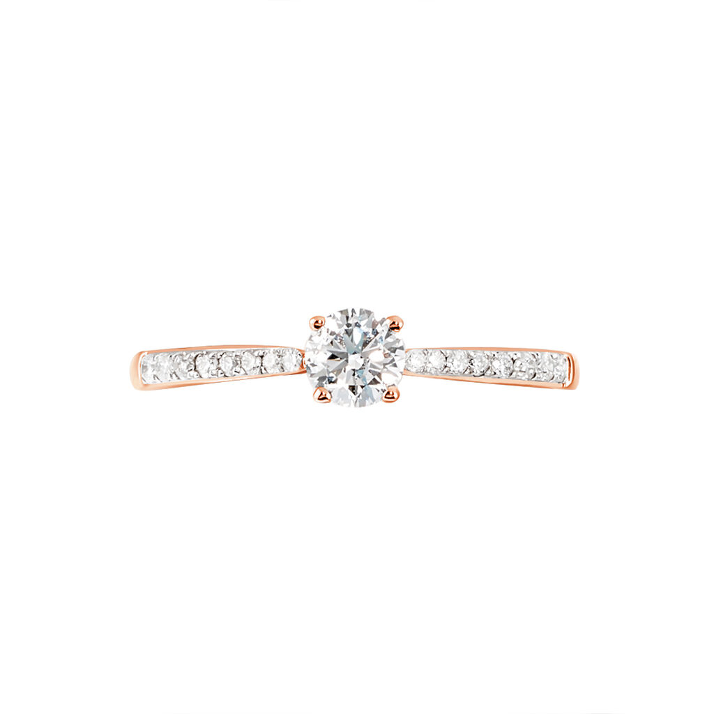 Bague Solitaire Laetitia Or Rose Diamant - Bagues solitaires Femme | Histoire d’Or