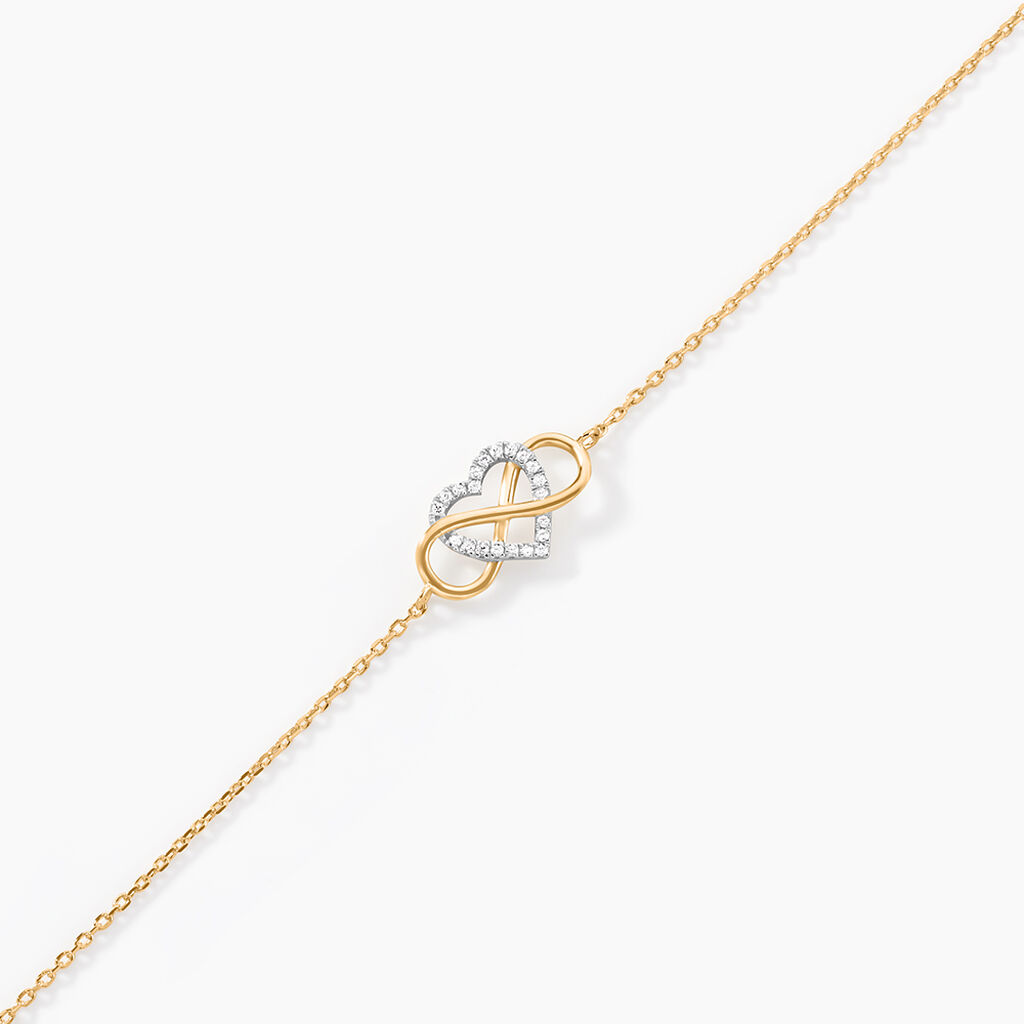 Bracelet Lacey Or Bicolore Oxyde De Zirconium - Bracelets Femme | Histoire d’Or