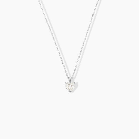 Collier Or Blanc Jayde Diamant Synthetique - Nouveautés Femme | Histoire d’Or