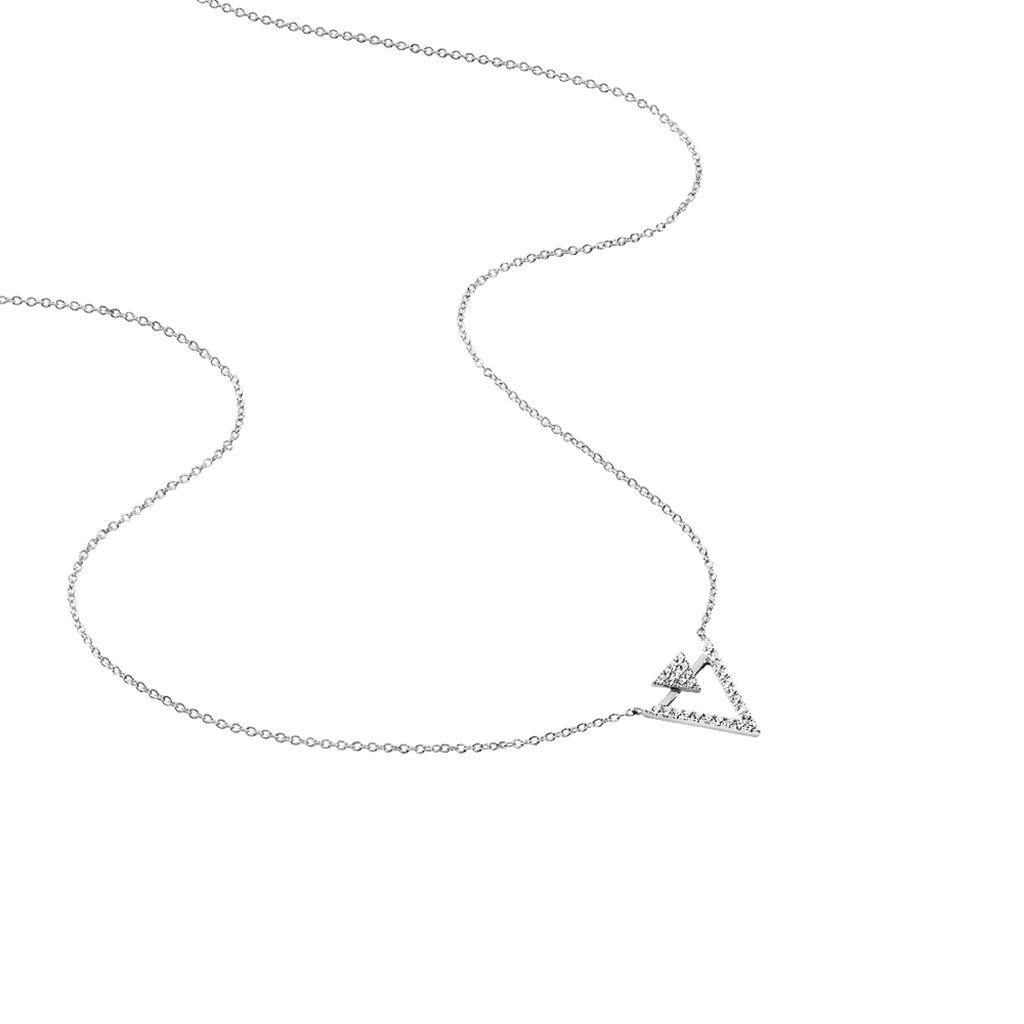 Collier Domnika Argent Blanc Oxyde De Zirconium - Colliers fantaisie Femme | Histoire d’Or
