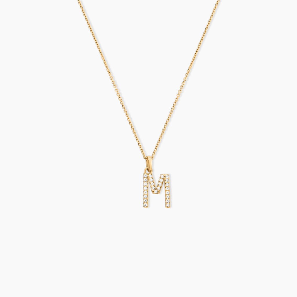 Pendentif Klementine Or Jaune Oxyde De Zirconium - Pendentifs Famille | Histoire d’Or