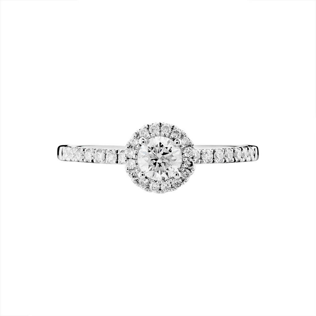 Bague Solitaire Lena Or Blanc Diamant - Bagues solitaires Femme | Histoire d’Or