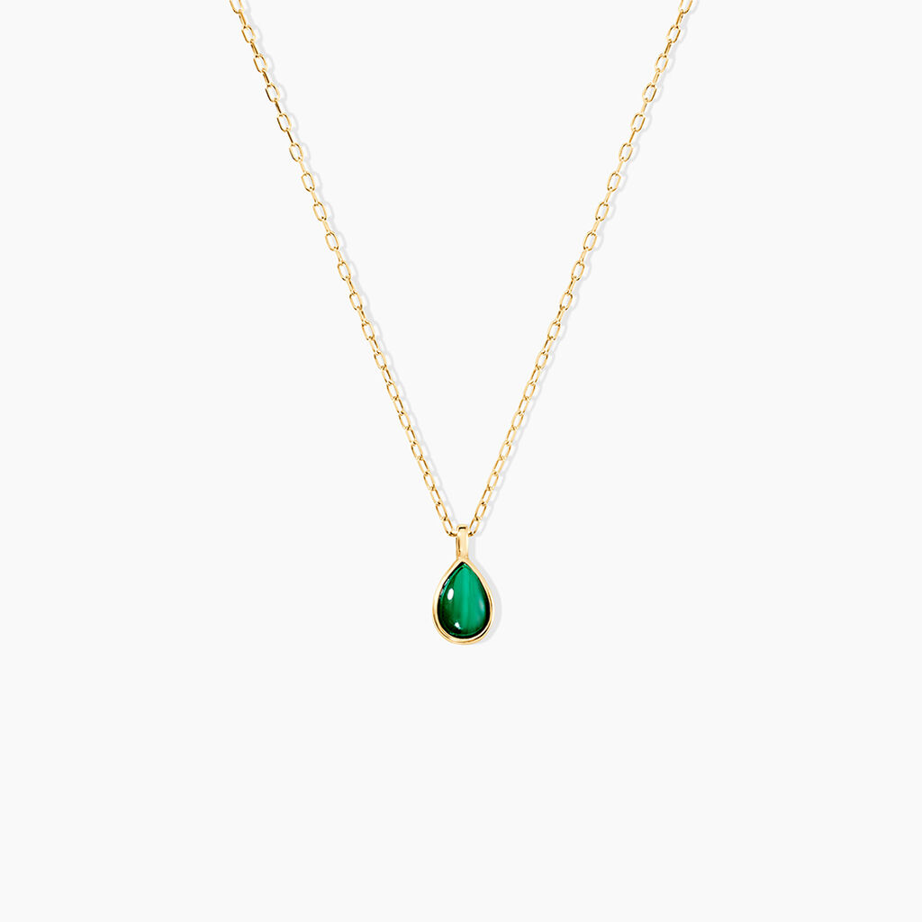 Collier Ond&eacute;e Or Jaune Malachite - Colliers Femme | Histoire d&rsquo;Or