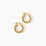 Cr&eacute;oles Ausra Argent Dor&eacute; A L'Or 750/1000 - Boucles d'oreilles cr&eacute;oles Femme | Histoire d&rsquo;Or
