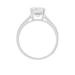 Bague Solitaire Carolina Or Blanc Oxyde De Zirconium - Bagues solitaires Femme | Histoire d&rsquo;Or