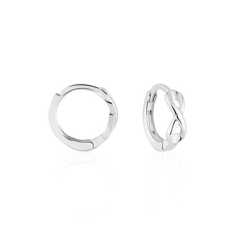 Créoles Argent Blanc Ingmar Infini - Boucles d'oreilles créoles Femme | Histoire d’Or