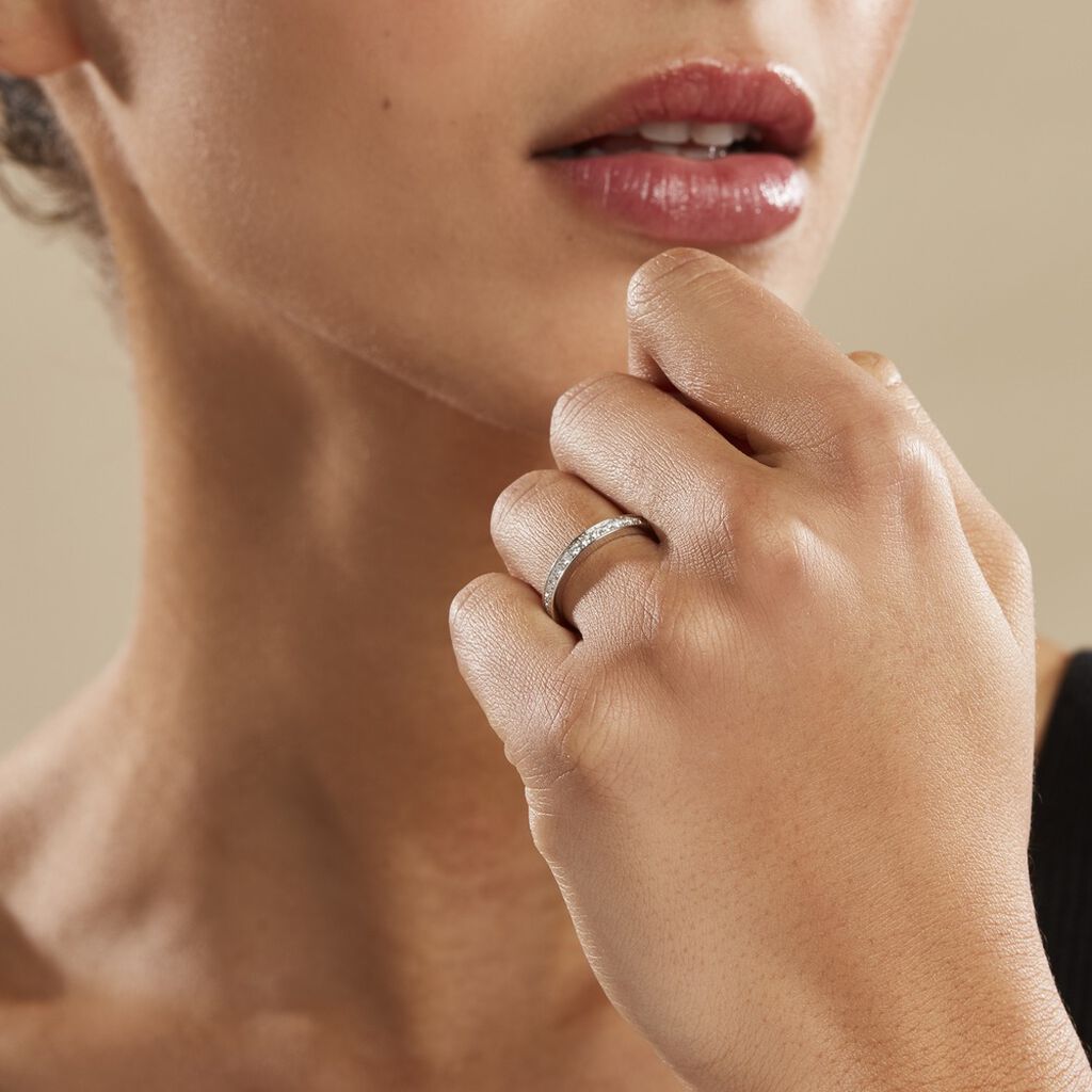 Alliance Dionysa Or Blanc Diamant - Alliances Femme | Histoire d’Or