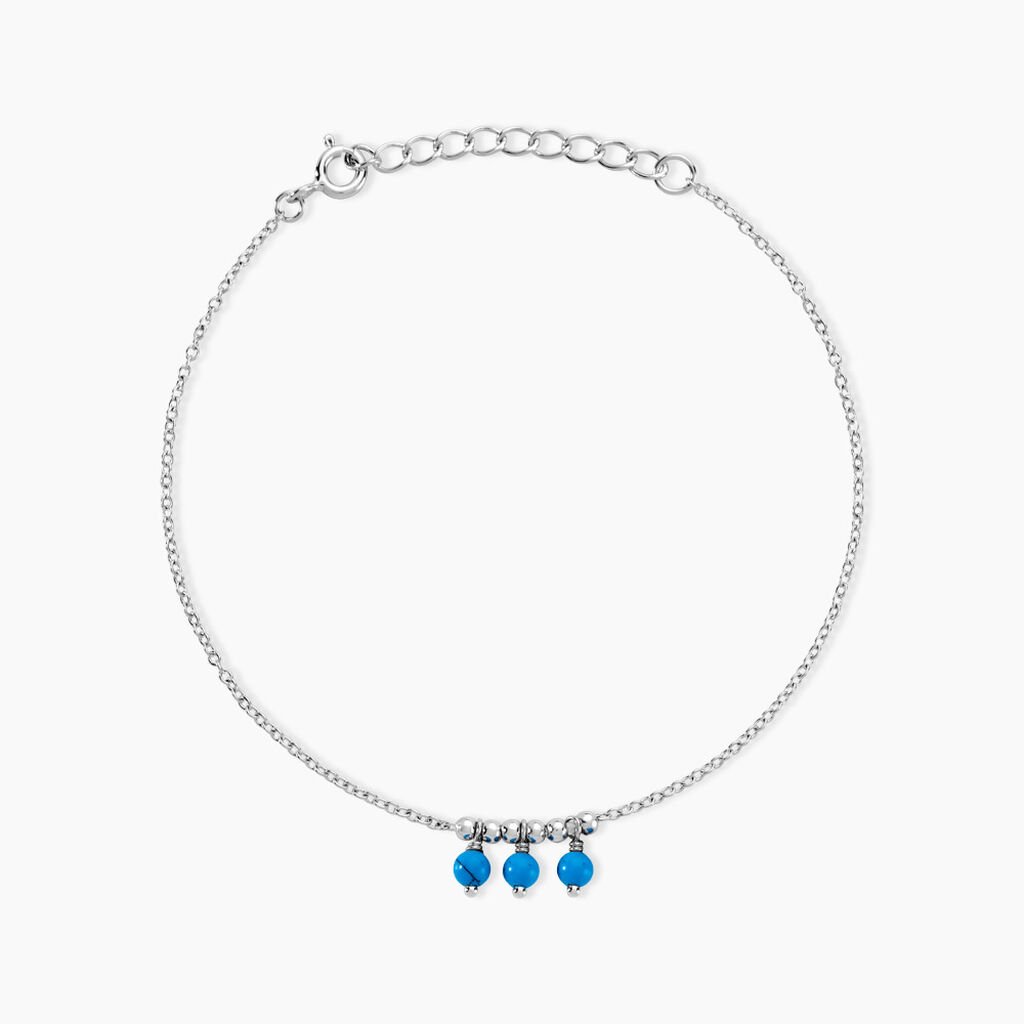 Bracelet Della Argent Blanc Turquoise - Bracelets Femme | Histoire d’Or